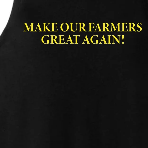 Make Our Farmers Great Again Ladies Tri-Blend Wicking Tank