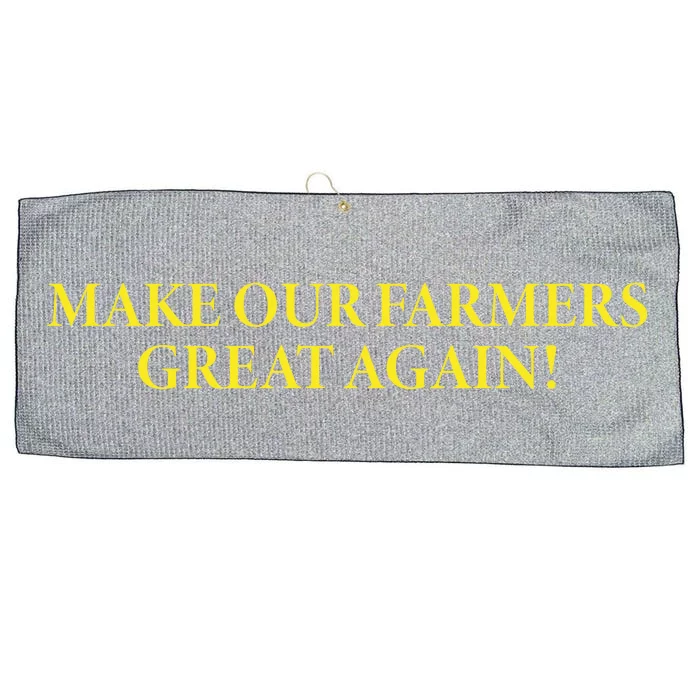 Make Our Farmers Great Again Large Microfiber Waffle Golf Towel