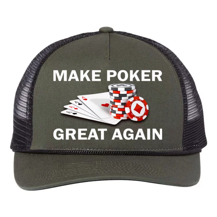 Make Poker Great Again Retro Rope Trucker Hat Cap