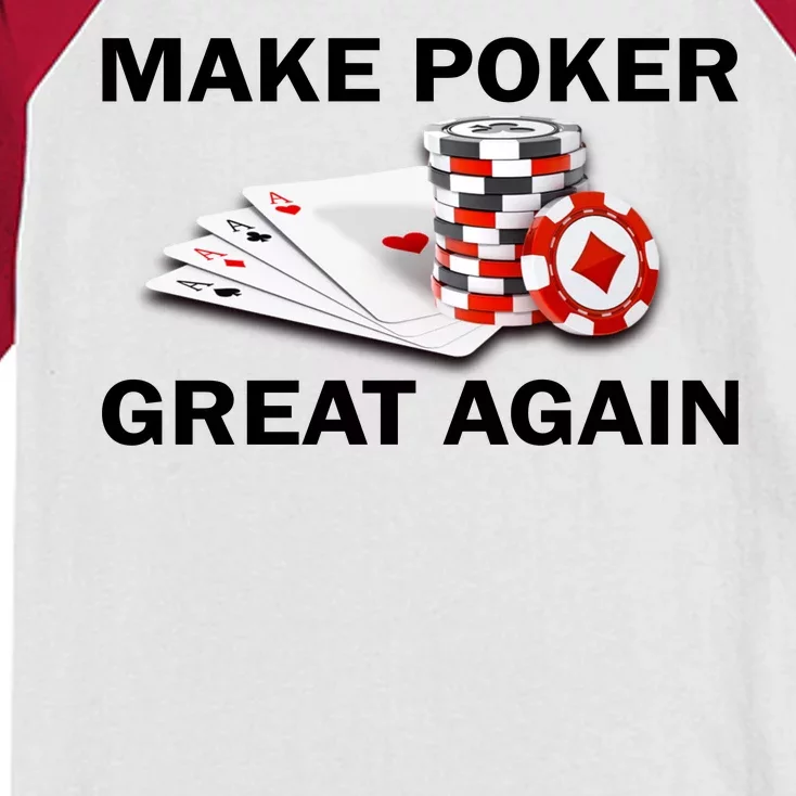 Make Poker Great Again Kids Colorblock Raglan Jersey