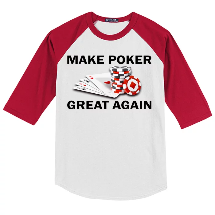 Make Poker Great Again Kids Colorblock Raglan Jersey