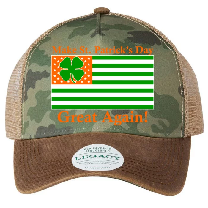 Make St. Patrick's Day Great Again! Irish America USA Clover Flag Legacy Tie Dye Trucker Hat