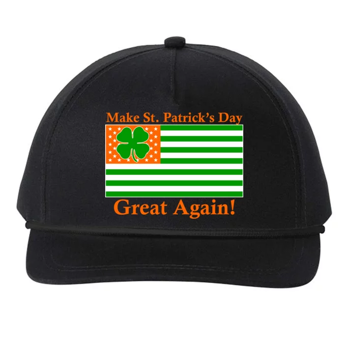 Make St. Patrick's Day Great Again! Irish America USA Clover Flag Snapback Five-Panel Rope Hat