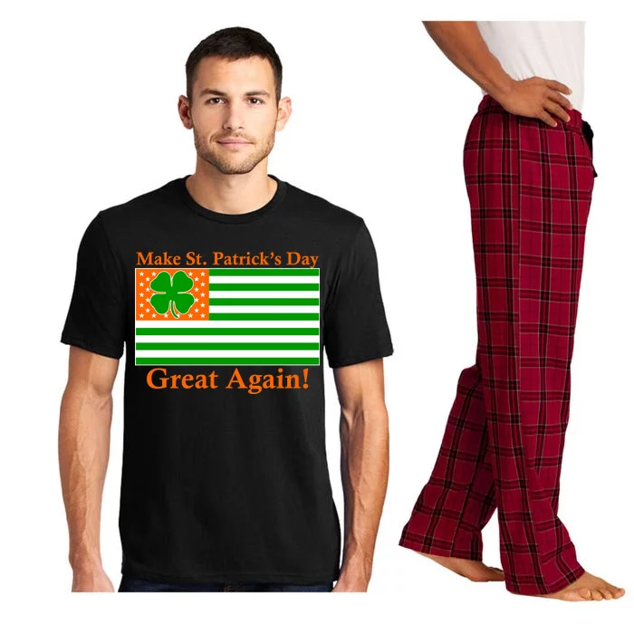 Make St. Patrick's Day Great Again! Irish America USA Clover Flag Pajama Set