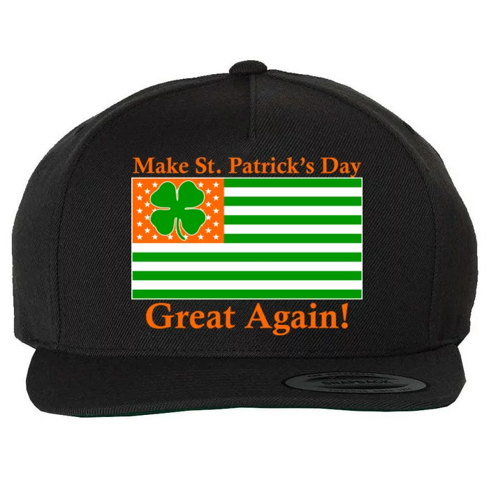 Make St. Patrick's Day Great Again! Irish America USA Clover Flag Wool Snapback Cap