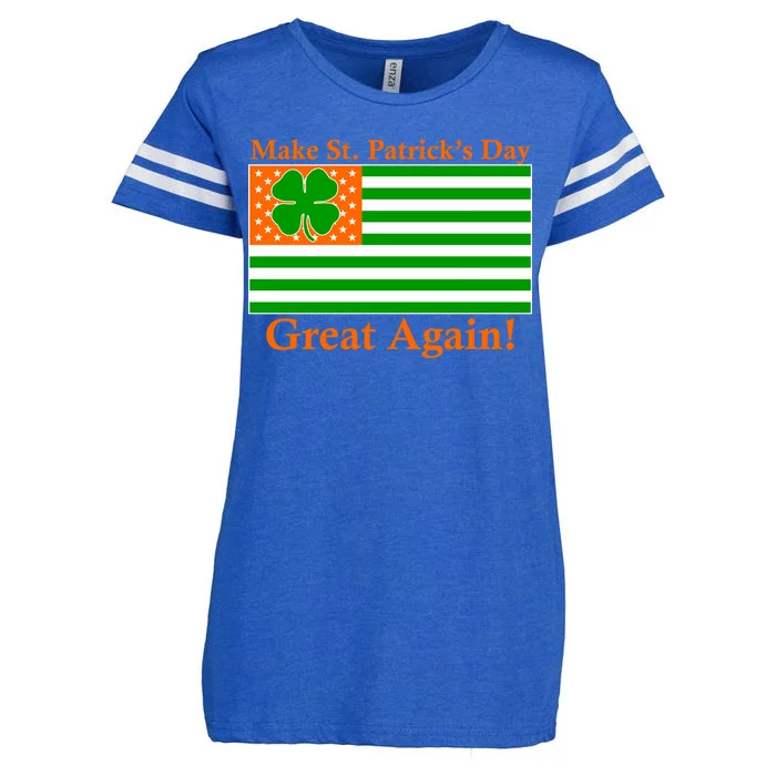 Make St. Patrick's Day Great Again! Irish America USA Clover Flag Enza Ladies Jersey Football T-Shirt