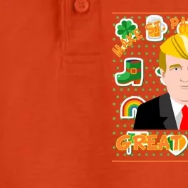 Make St. Patrick's Day Great Again President Donald Trump Dry Zone Grid Performance Polo