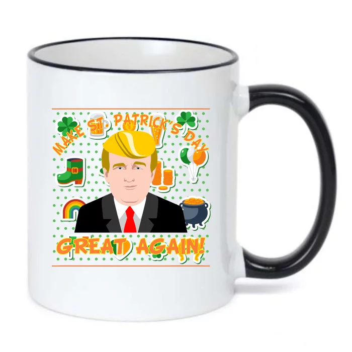 Make St. Patrick's Day Great Again President Donald Trump Black Color Changing Mug