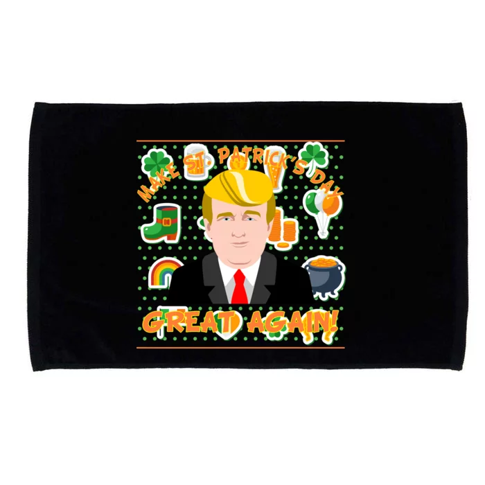 Make St. Patrick's Day Great Again President Donald Trump Microfiber Hand Towel