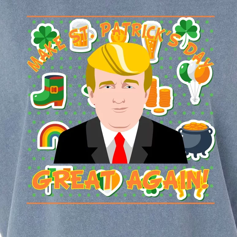 Make St. Patrick's Day Great Again President Donald Trump Garment-Dyed Women's Muscle Tee