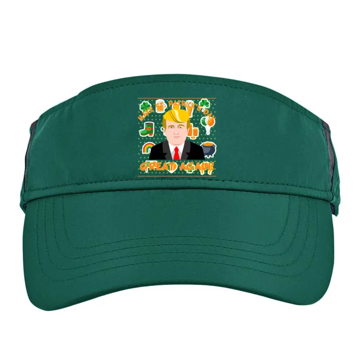 Make St. Patrick's Day Great Again President Donald Trump Adult Drive Performance Visor