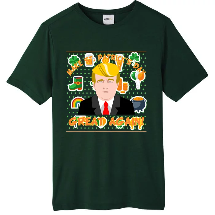 Make St. Patrick's Day Great Again President Donald Trump ChromaSoft Performance T-Shirt