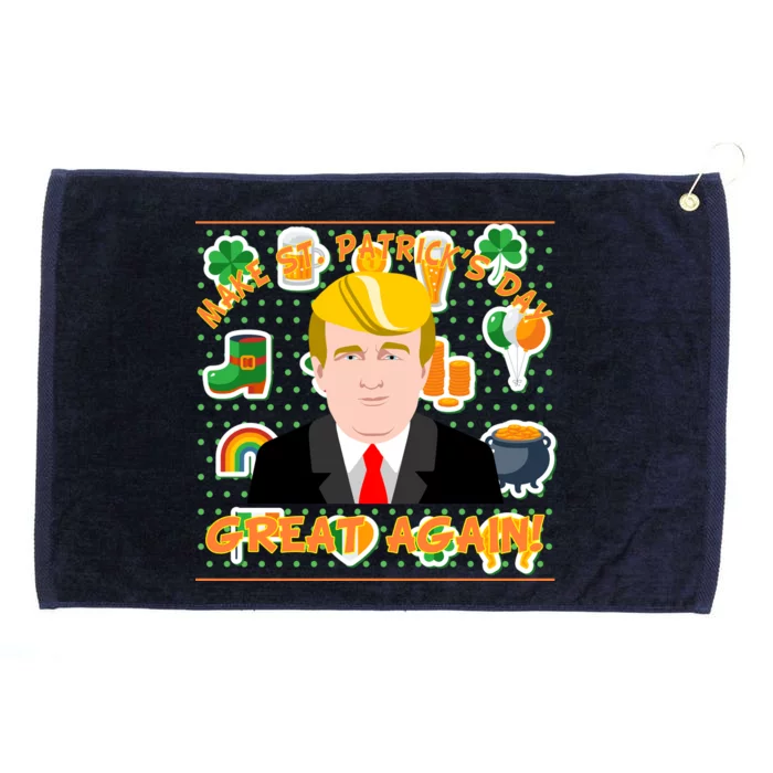 Make St. Patrick's Day Great Again President Donald Trump Grommeted Golf Towel