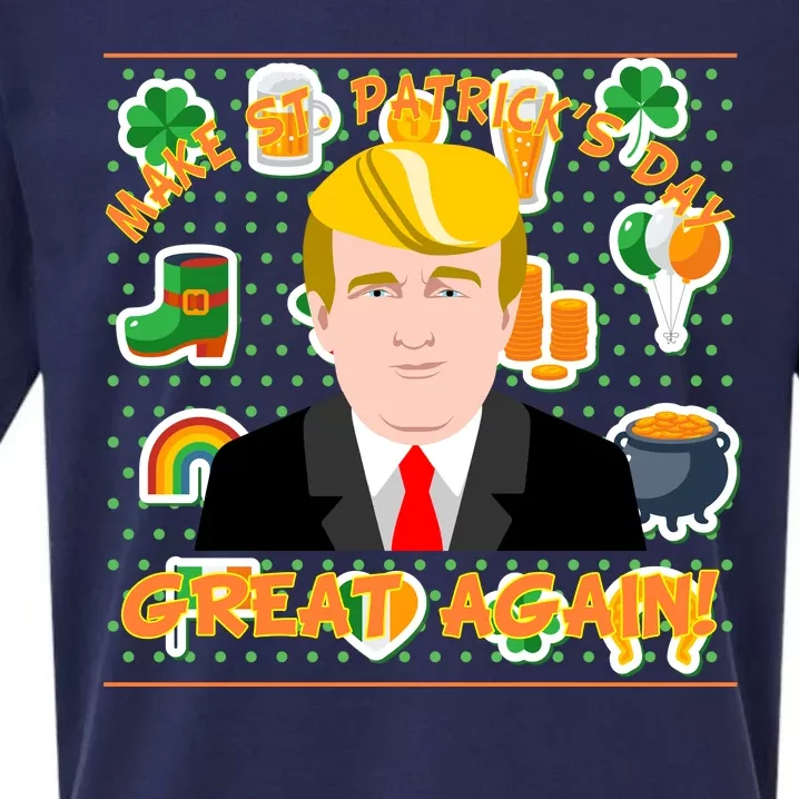 Make St. Patrick's Day Great Again President Donald Trump Sueded Cloud Jersey T-Shirt