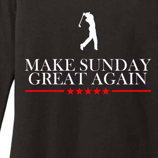 Make Sunday Great Again Golfing Womens CVC Long Sleeve Shirt