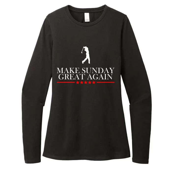 Make Sunday Great Again Golfing Womens CVC Long Sleeve Shirt