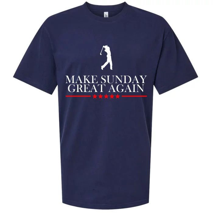 Make Sunday Great Again Golfing Sueded Cloud Jersey T-Shirt