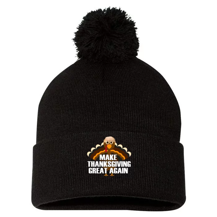 Make Thanksgiving Great Again Pom Pom 12in Knit Beanie