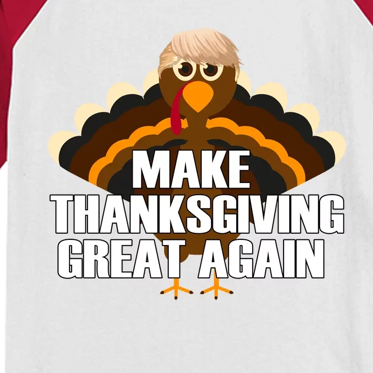 Make Thanksgiving Great Again Kids Colorblock Raglan Jersey