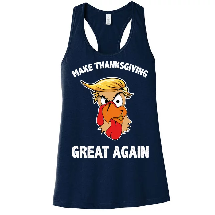 Make Thanksgiving Great Again Donald Trump Women's Racerback Tank