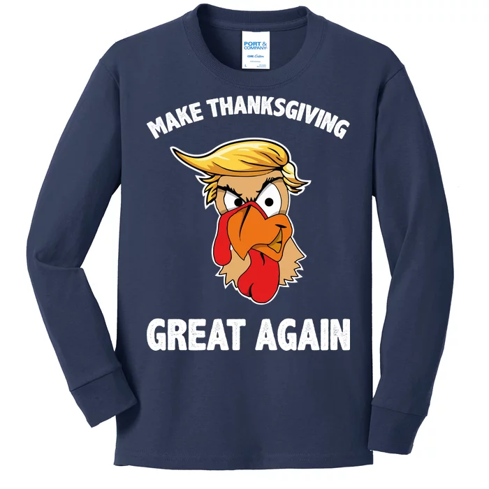 Make Thanksgiving Great Again Donald Trump Kids Long Sleeve Shirt