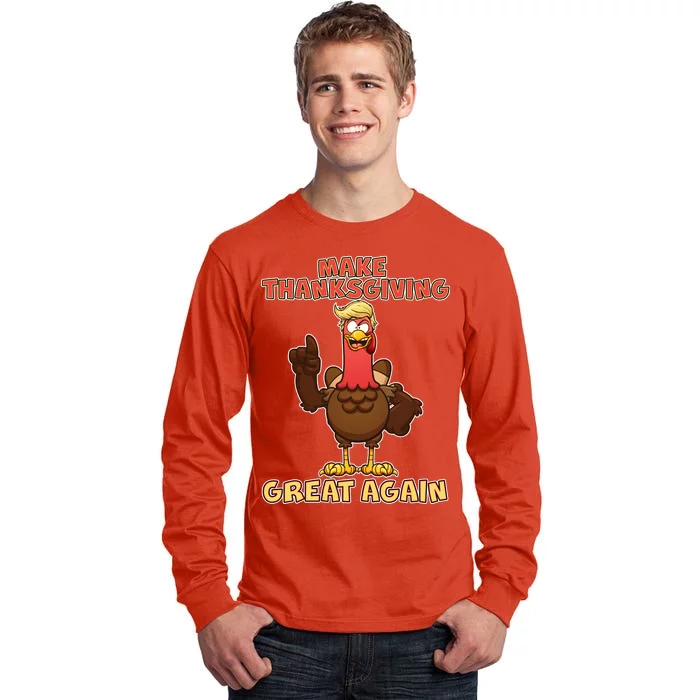 Make Thanksgiving Great Again Trump Turkey Tall Long Sleeve T-Shirt