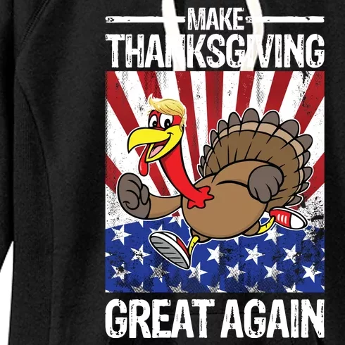 Make Thanksgiving Great Again Turkey Women's Fleece Hoodie