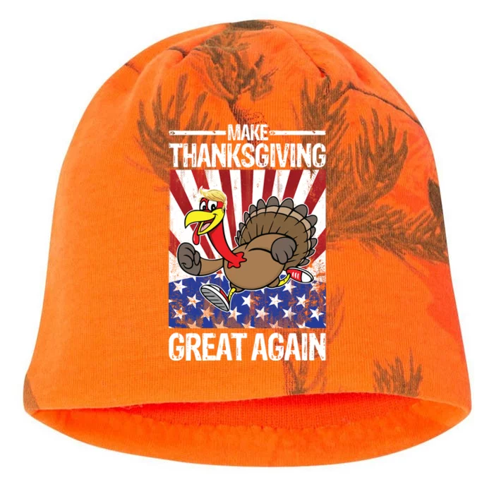 Make Thanksgiving Great Again Turkey Kati - Camo Knit Beanie