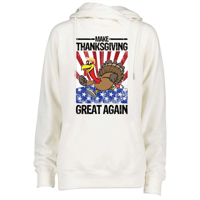 Make Thanksgiving Great Again Turkey Womens Funnel Neck Pullover Hood