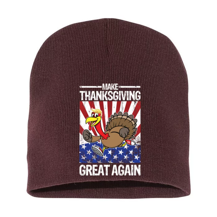 Make Thanksgiving Great Again Turkey Short Acrylic Beanie