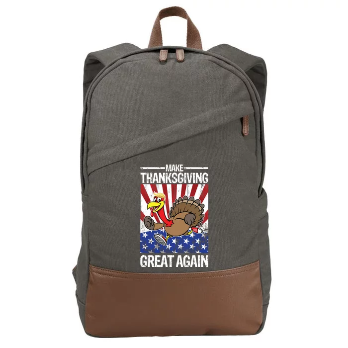 Make Thanksgiving Great Again Turkey Cotton Canvas Backpack