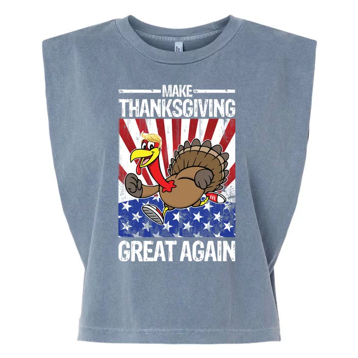 Make Thanksgiving Great Again Turkey Garment-Dyed Women's Muscle Tee