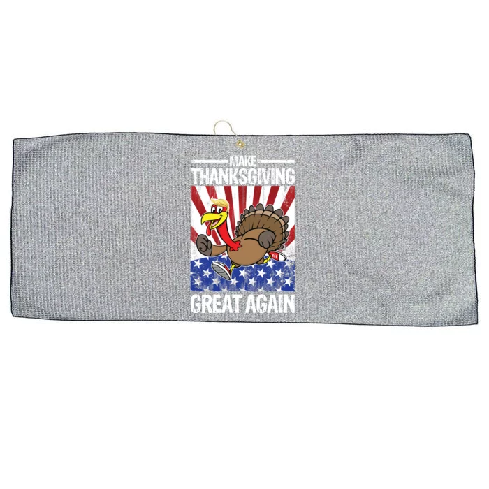 Make Thanksgiving Great Again Turkey Large Microfiber Waffle Golf Towel