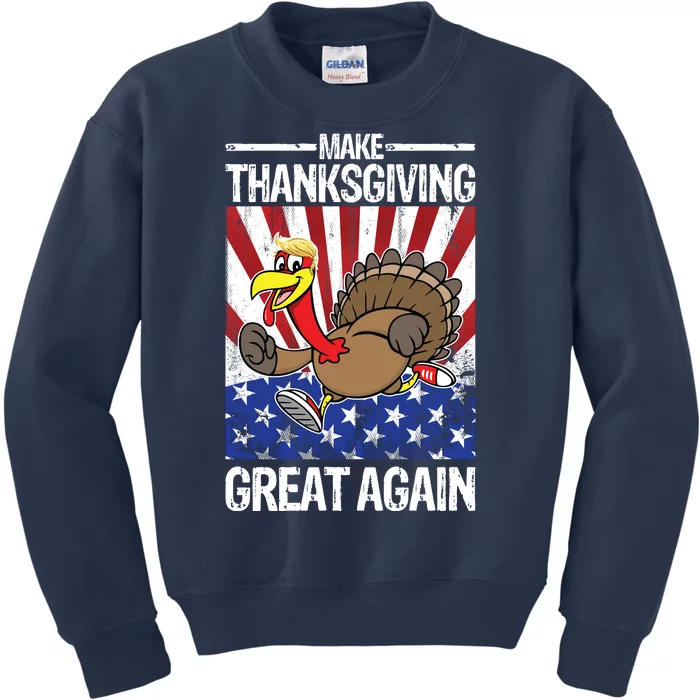 Make Thanksgiving Great Again Turkey Kids Sweatshirt