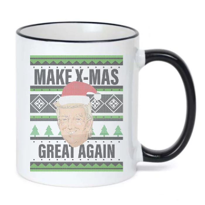 Make X-Mas Great Again Ugly Christmas Black Color Changing Mug