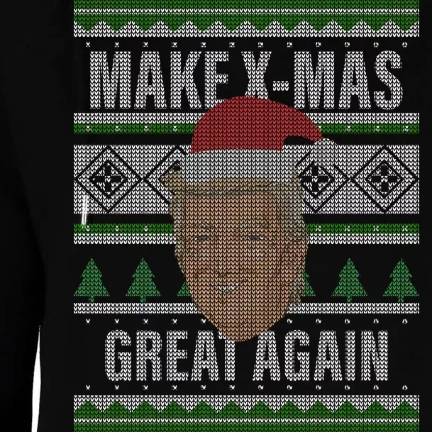 Make X-Mas Great Again Ugly Christmas Womens Funnel Neck Pullover Hood