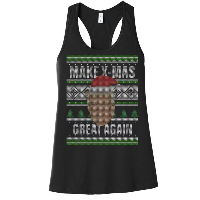 Make X-Mas Great Again Ugly Christmas Women's Racerback Tank