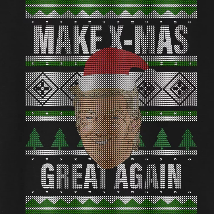 Make X-Mas Great Again Ugly Christmas Women's Crop Top Tee