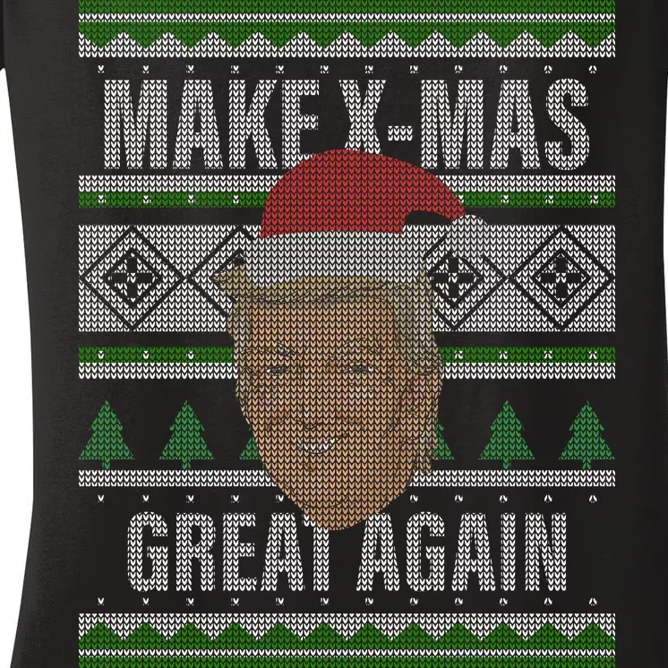 Make X-Mas Great Again Ugly Christmas Women's V-Neck T-Shirt