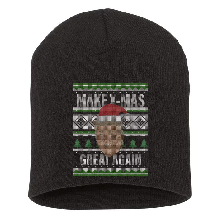 Make X-Mas Great Again Ugly Christmas Short Acrylic Beanie