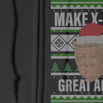 Make X-Mas Great Again Ugly Christmas Full Zip Hoodie