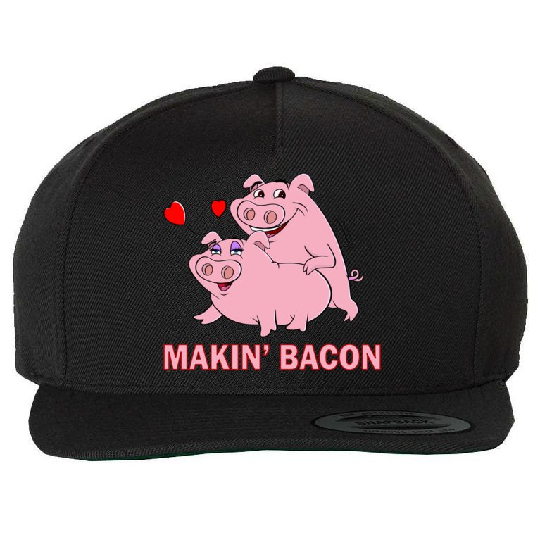 Makin' Bacon Pigs In Love Wool Snapback Cap