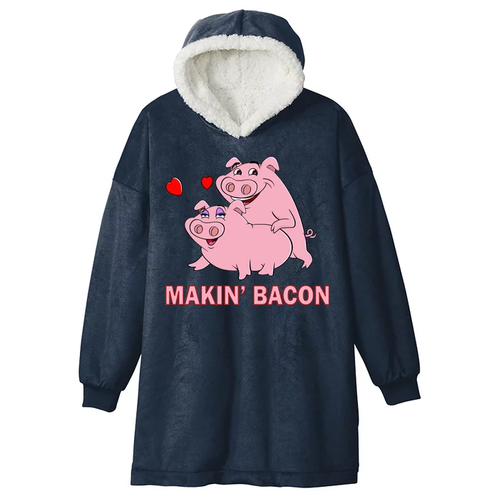 Makin' Bacon Pigs In Love Hooded Wearable Blanket