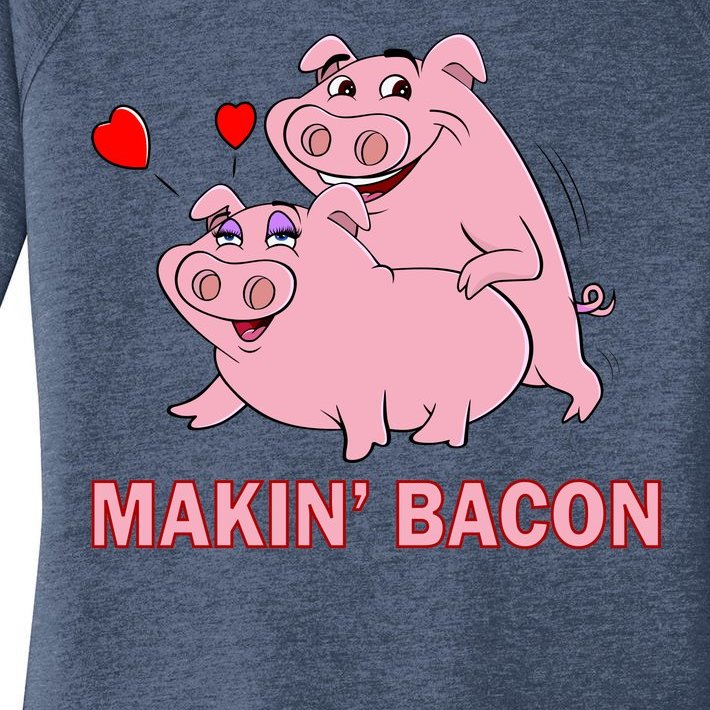 Makin' Bacon Pigs In Love Women’s Perfect Tri Tunic Long Sleeve Shirt