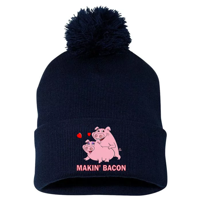 Makin' Bacon Pigs In Love Pom Pom 12in Knit Beanie