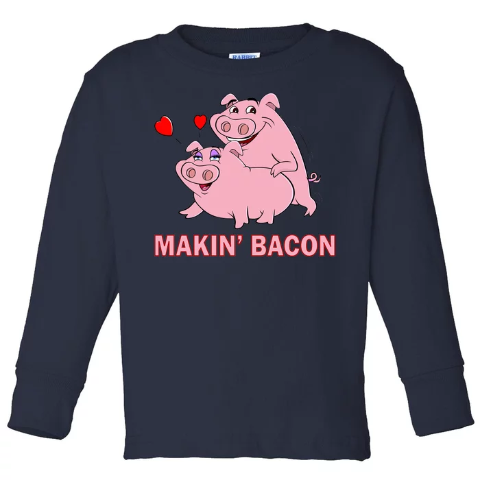 Makin' Bacon Pigs In Love Toddler Long Sleeve Shirt