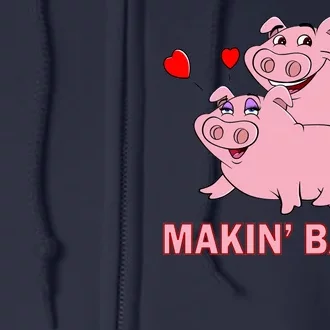 Makin' Bacon Pigs In Love Full Zip Hoodie