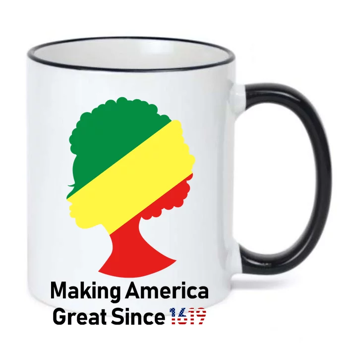 Making America Great Since 1619 Black Color Changing Mug