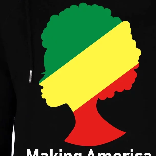 Making America Great Since 1619 Womens Funnel Neck Pullover Hood