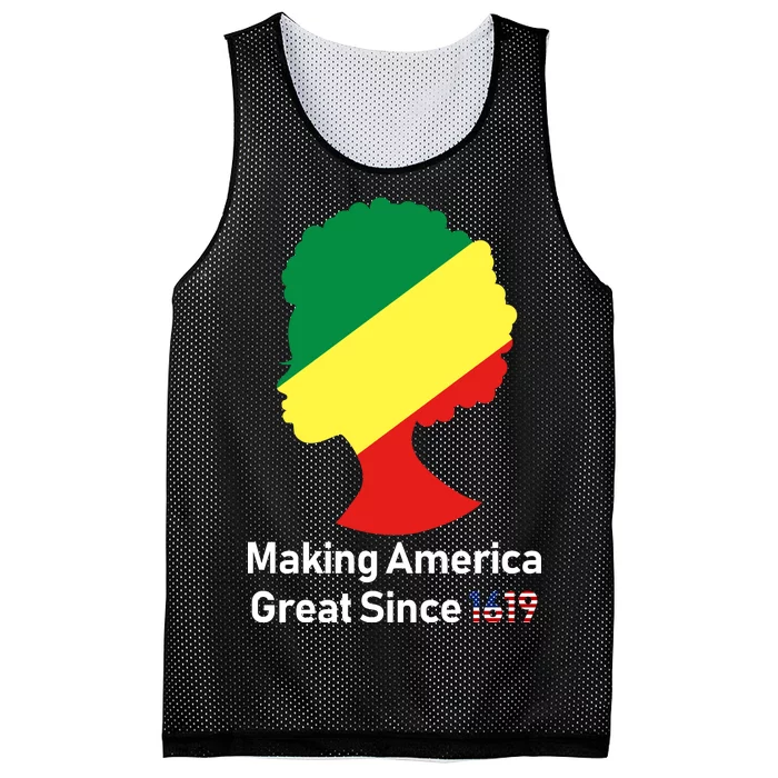 Making America Great Since 1619 Mesh Reversible Basketball Jersey Tank